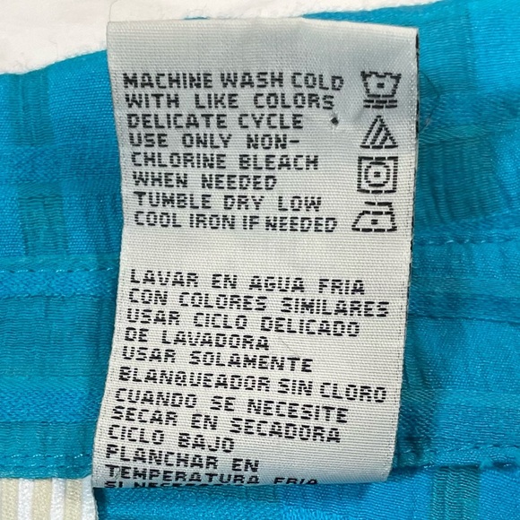 White Stag Blue Boxy 3/4 Sleeve Button Down - Picture 8 of 10